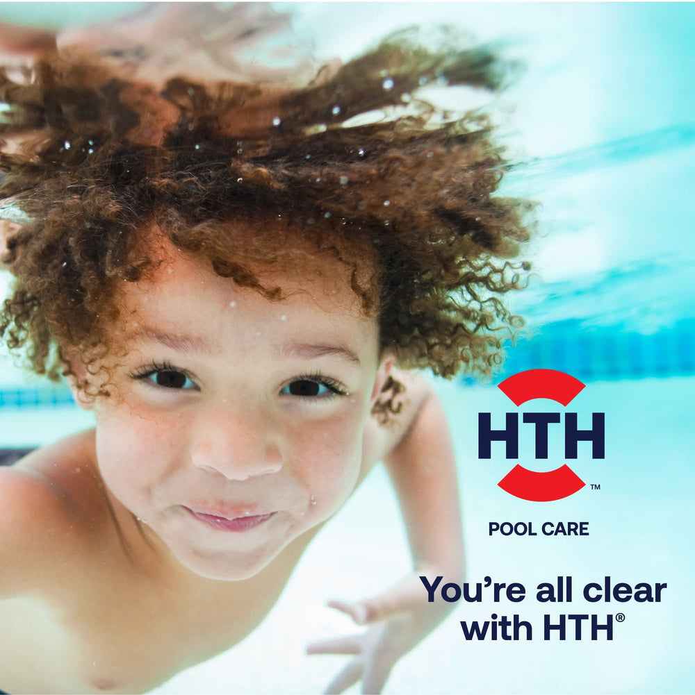 HTH pool care kit used at poolside showing easier opening and closing