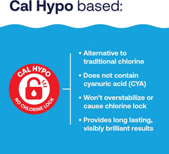 HTH shock advanced label and directions detail brand instructions for correct dosing