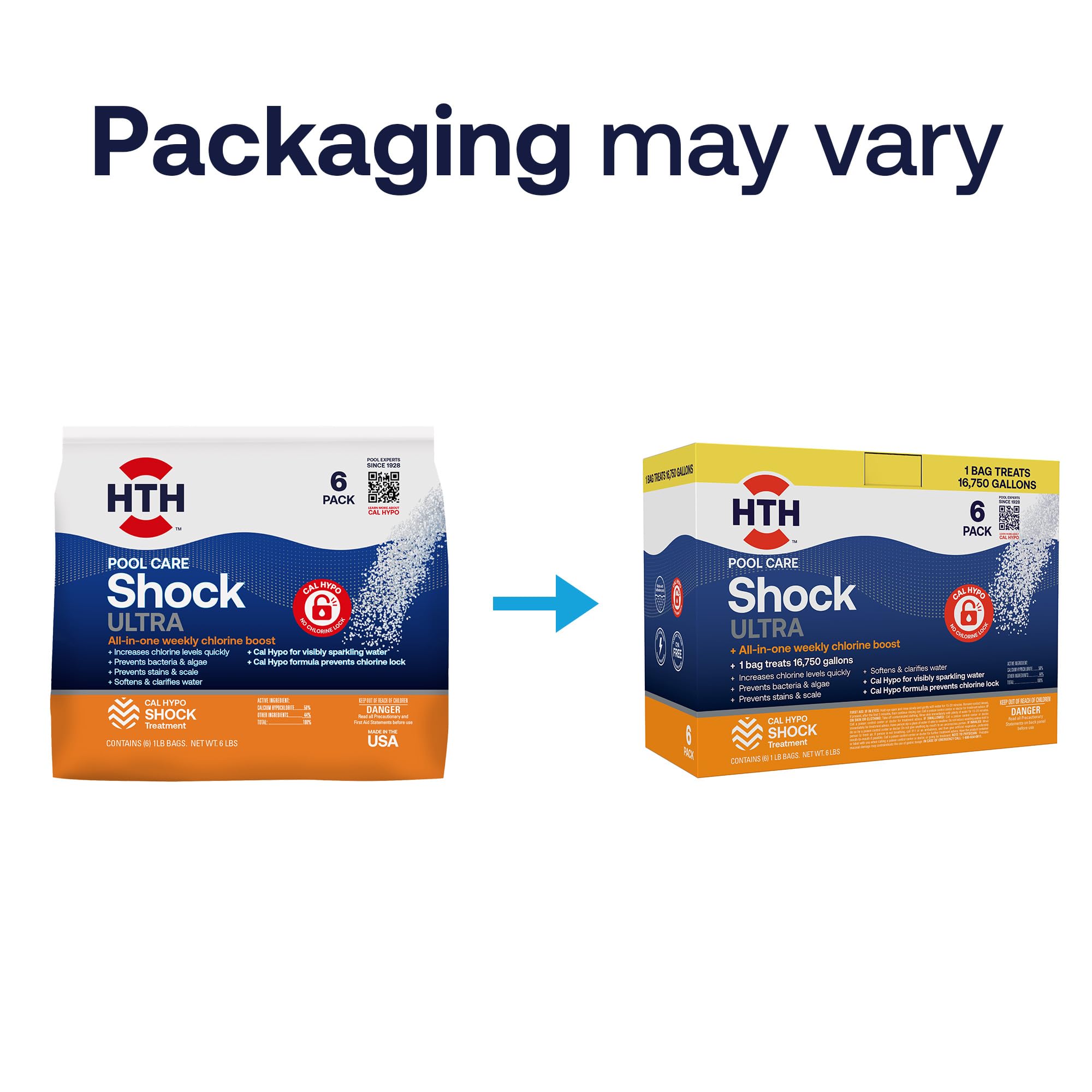 HTH product being added to pool improving clarity benefit