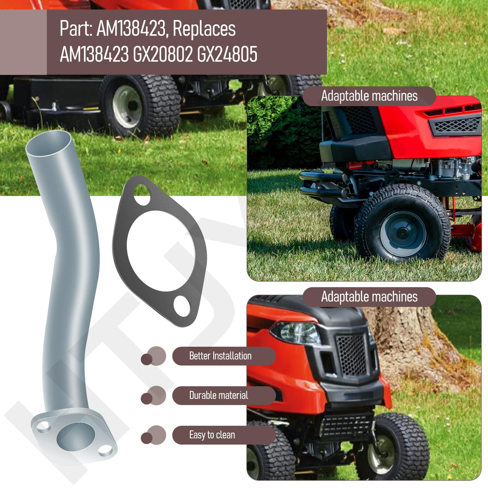 HTJYMY side profile muffler showing durable construction benefit