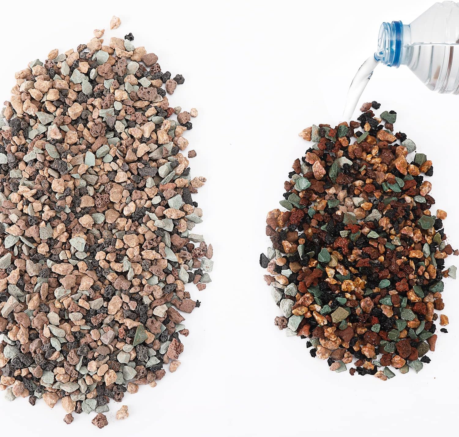 HTWNK lava rocks used as top dressing in a succulent pot benefit: neat aesthetic finish