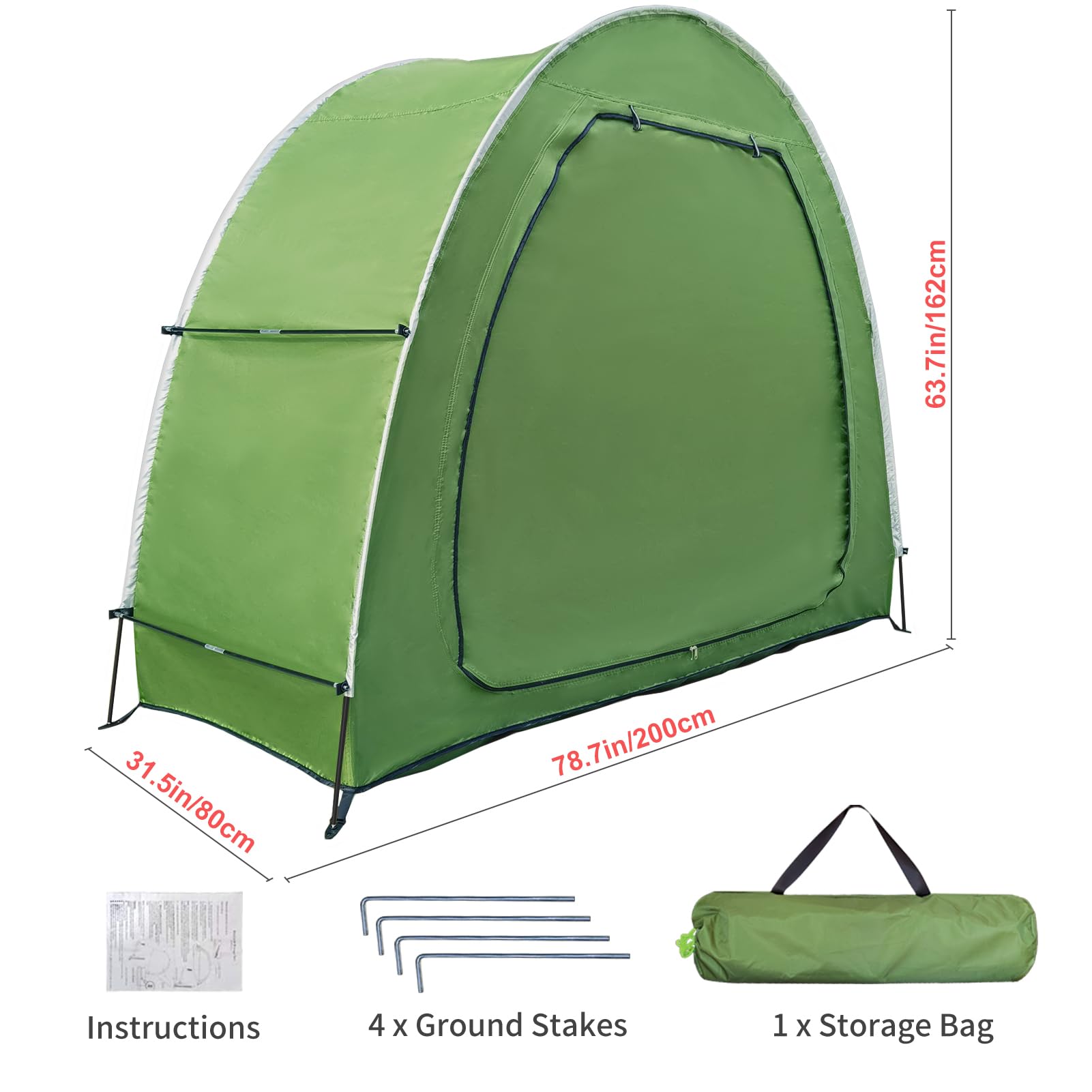 HuaKastro tent anchored with stakes showing stability and wind resistance
