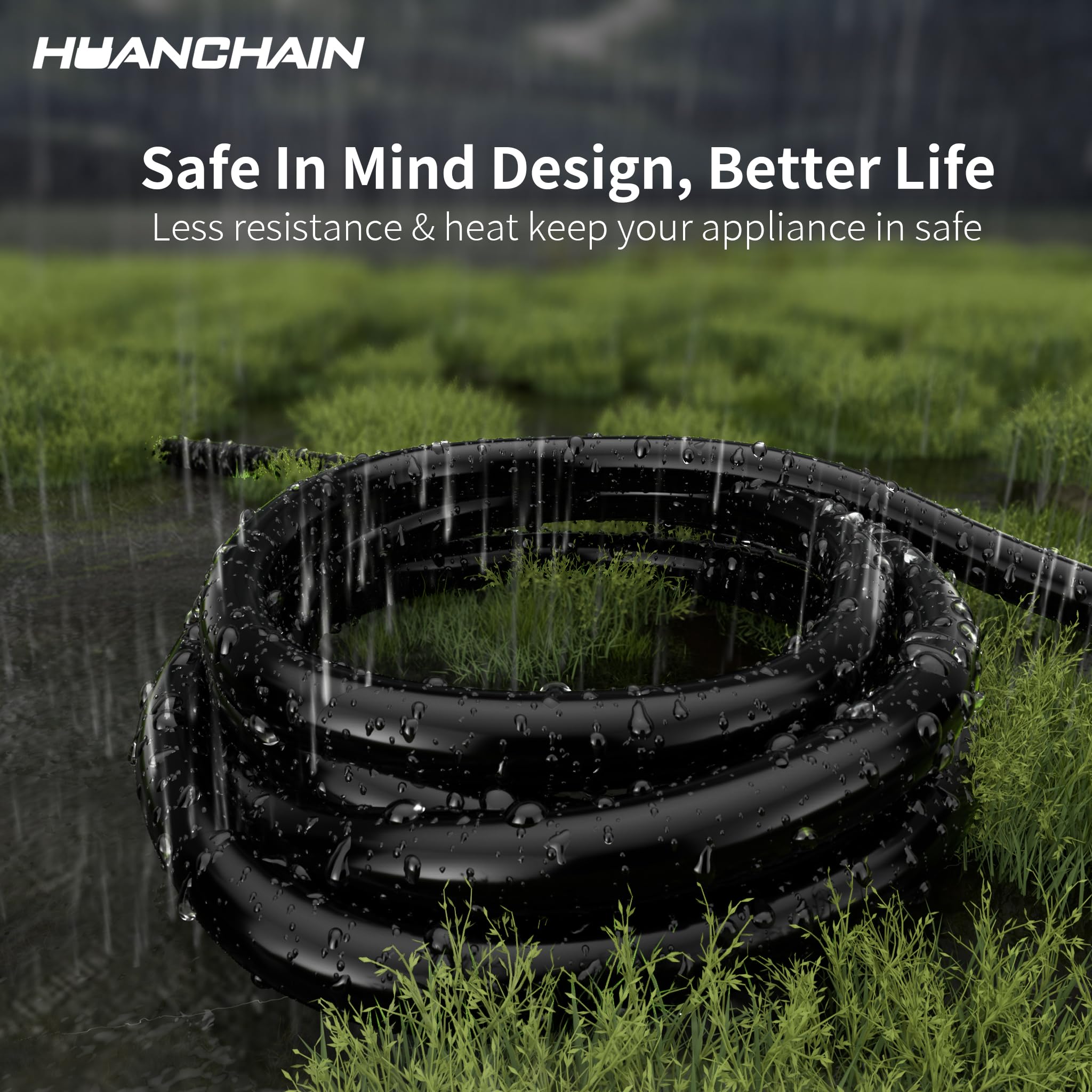 huanchain in-use connected to generator illustrating reliable power delivery