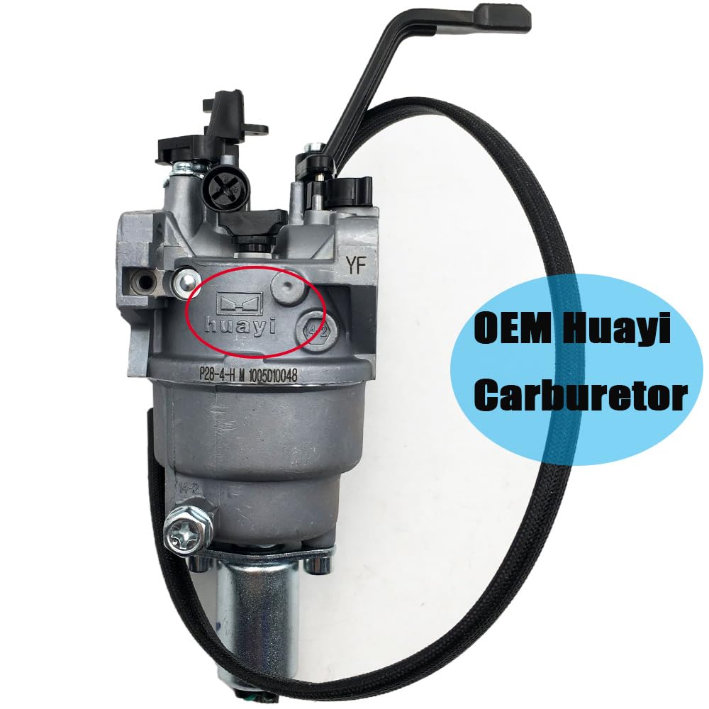 Huayi carburetor float bowl detail showing seal and easy maintenance benefit