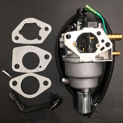 Huayi carburetor mounting flange closeup showing bolt pattern for direct fit