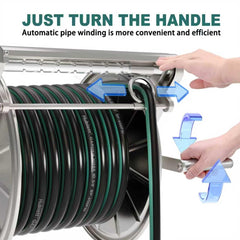 Hubiiett detail of automatic aluminum hose guide, smooth tangle-free winding benefit