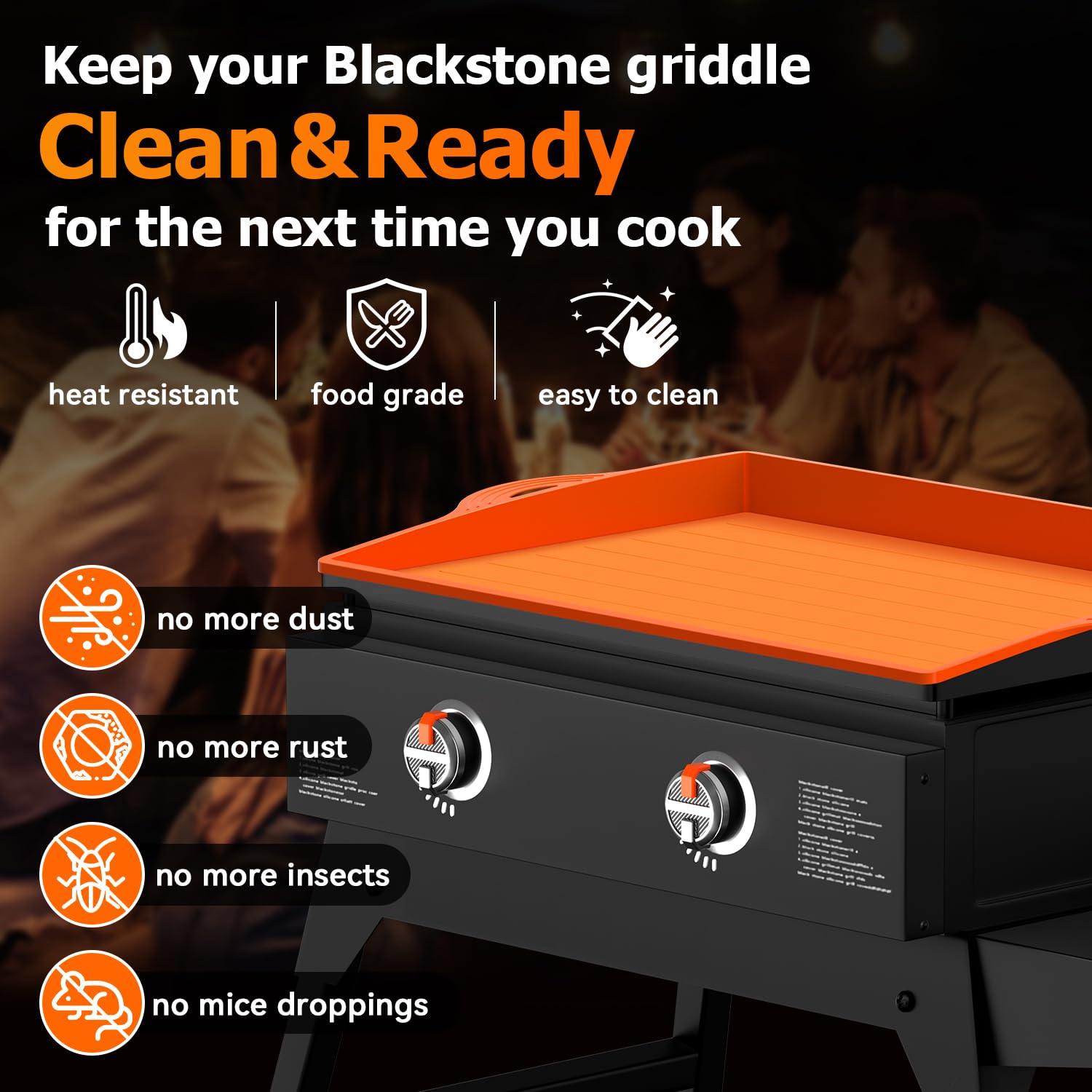 Huchiz side profile on griddle demonstrating snug full-edge fit