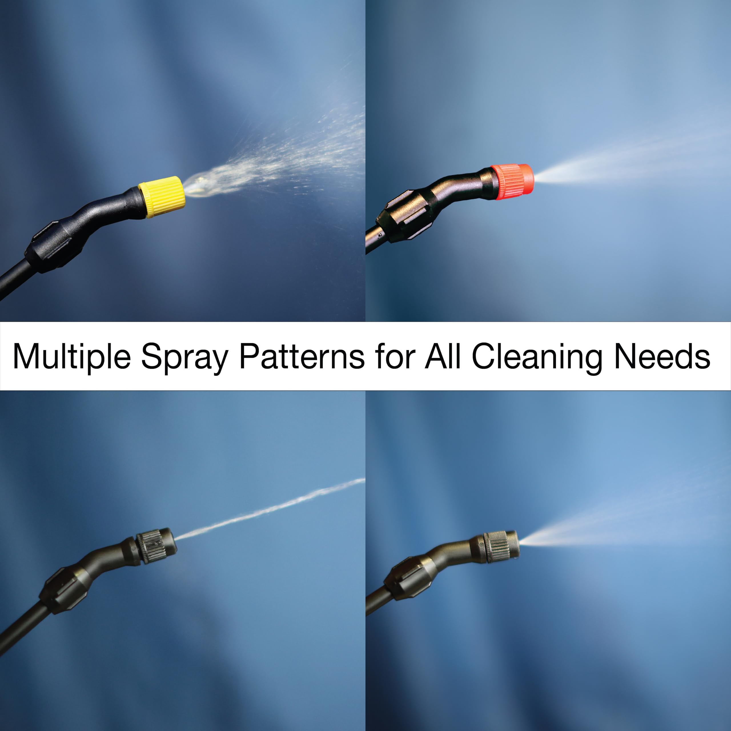 Hudson set of adjustable, high and low volume flat fan nozzles for versatile spray
