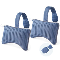 Hugabow blue large spa pillows front view showing big surface for comfort