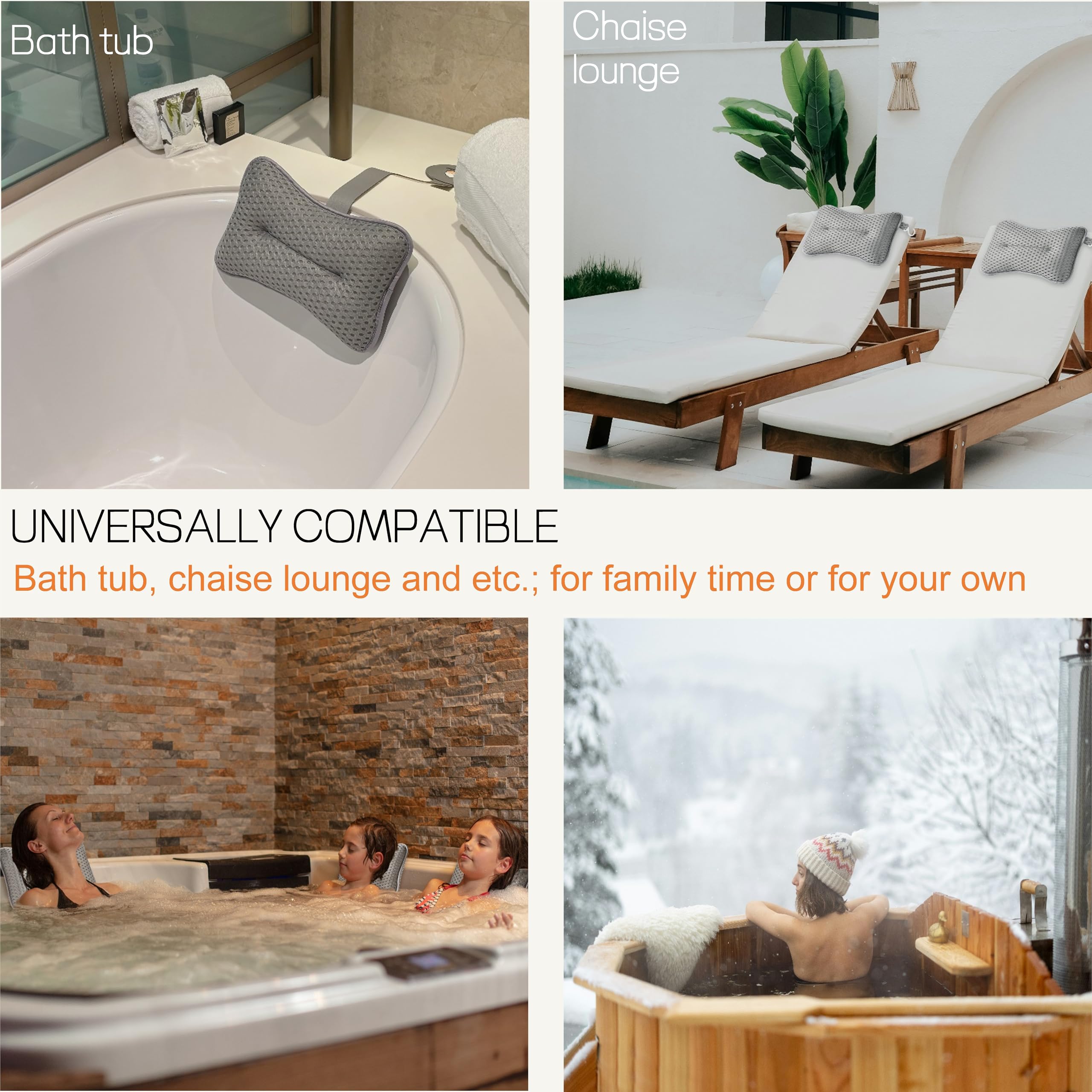 Hugabow lifestyle shot poolside with pillows illustrating relaxed spa comfort
