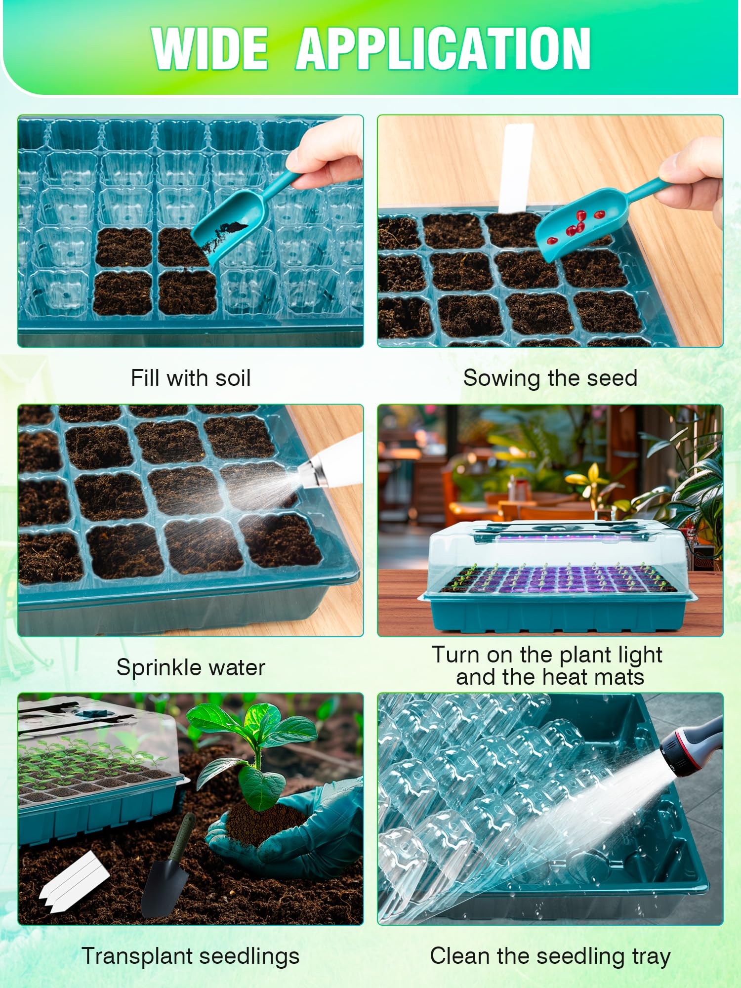 Hugbow garden tools and labels laid out showing tidy organization and planting convenience