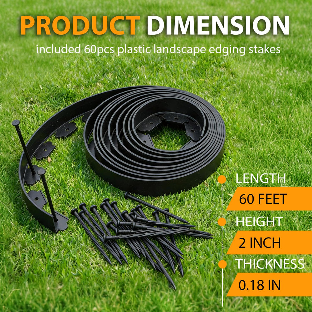 HUGELEAF flexible border bent around curved bed showing easy shaping benefit