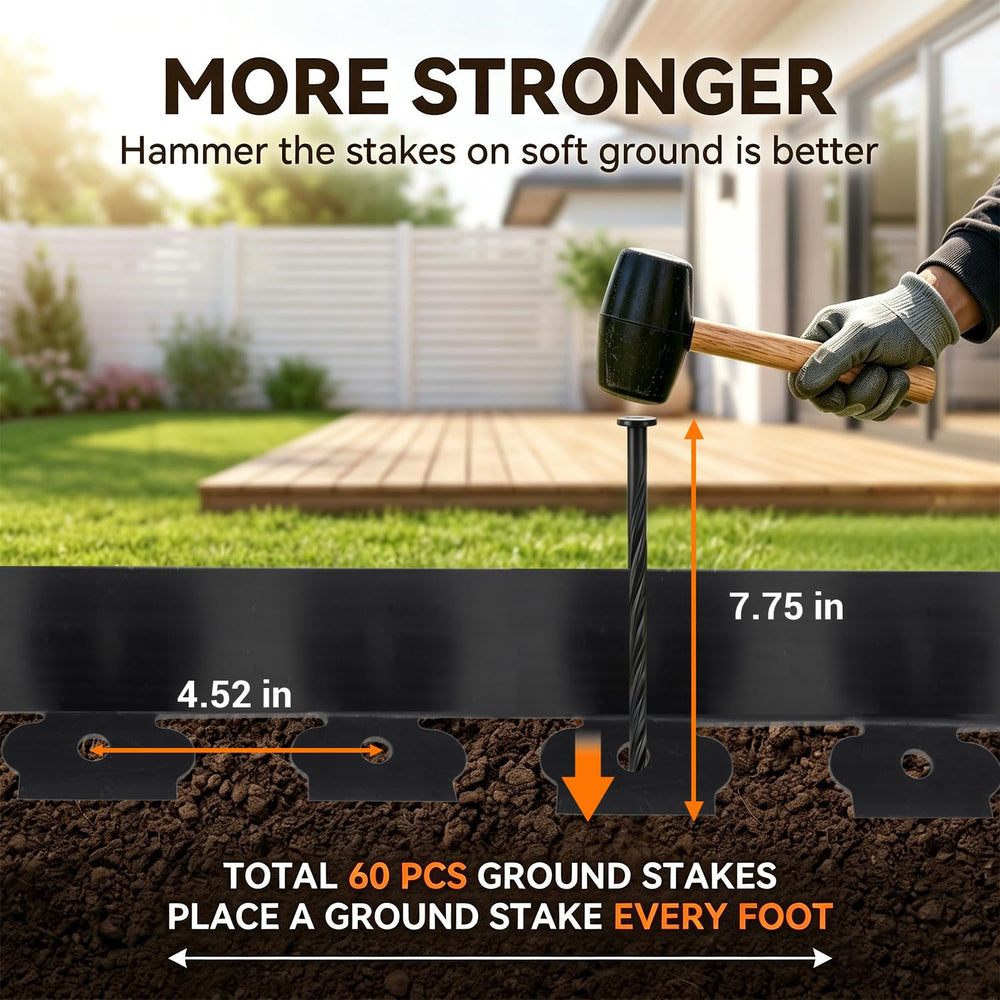 Hugeleaf flexible curve demo in garden showing easy shaping benefit