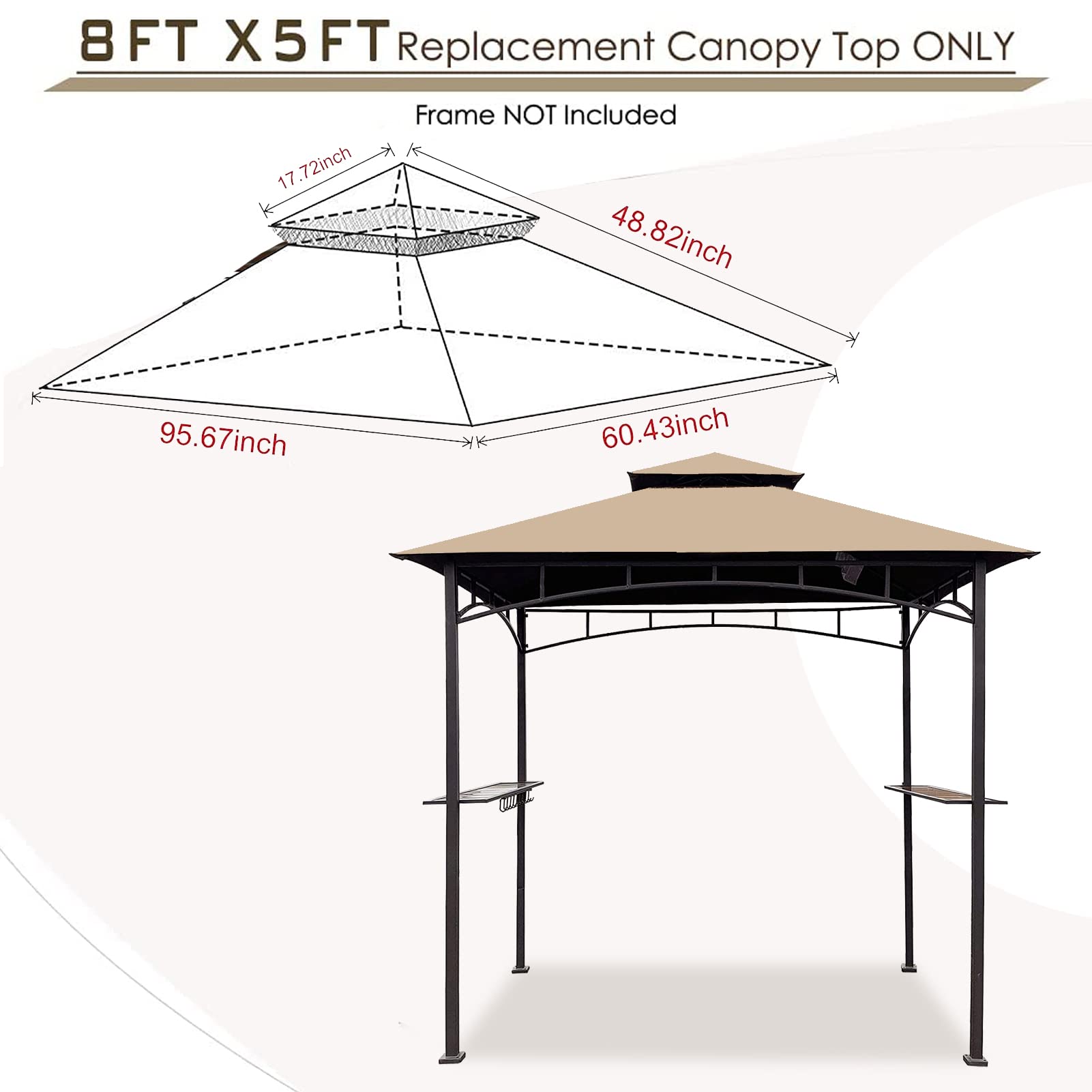 Hugline corner pocket detail demonstrating secure fit to gazebo frame