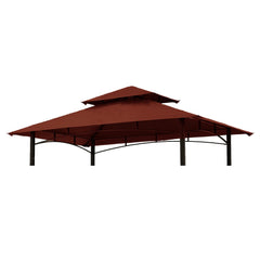 Hugline front view canopy burgundy showing full coverage and weather protection