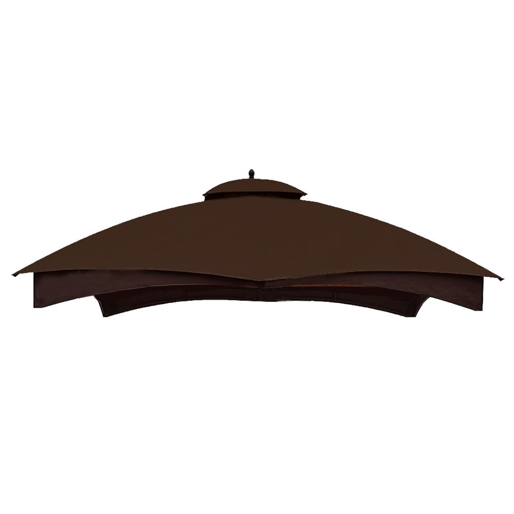 Hugline front view of brown replacement canopy showing neat fit and curb appeal