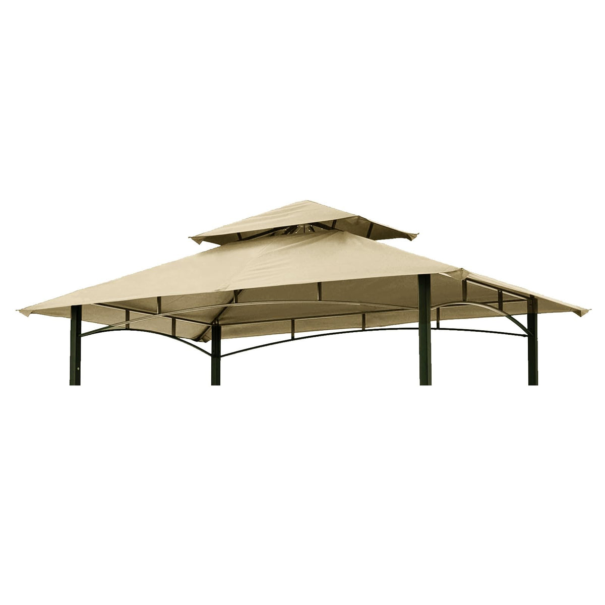 Hugline beige replacement canopy front view showing clean fit and weather protection