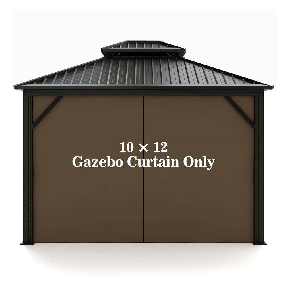 Hugline front view of brown gazebo replacement panel showing privacy
