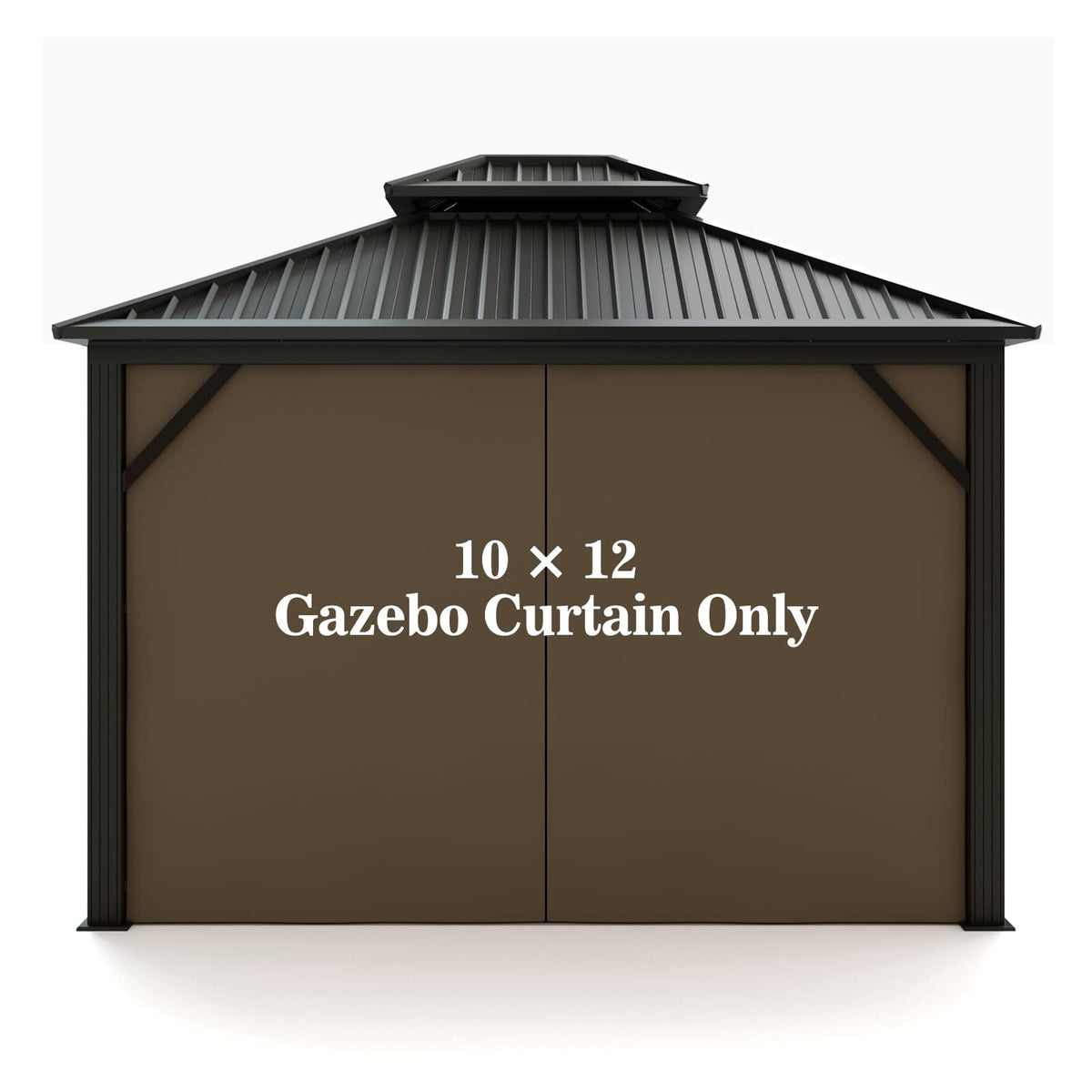 Hugline front view of brown gazebo replacement panel showing privacy