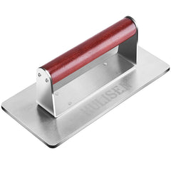 HULISEN front view of press showing smooth stainless surface and wide coverage benefit