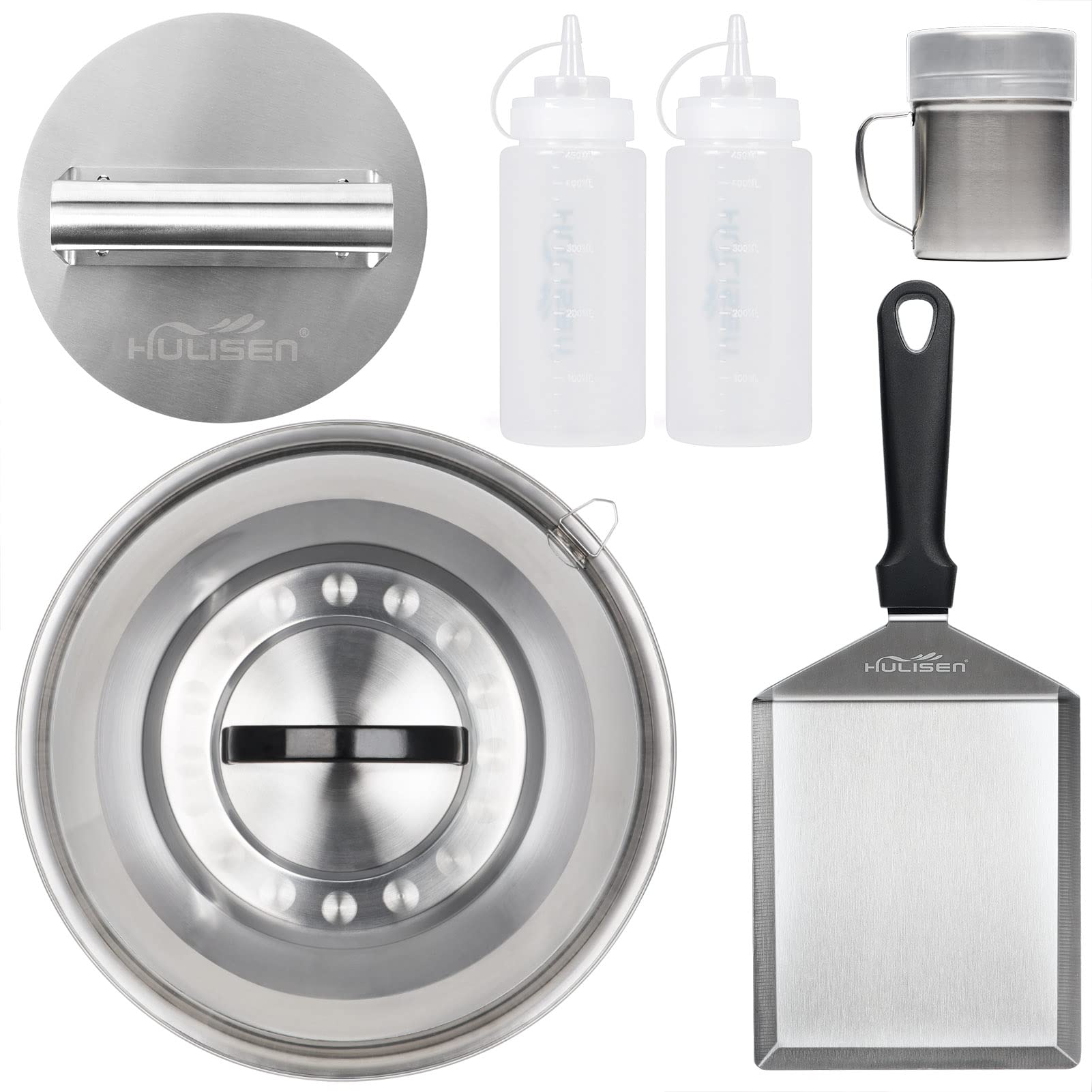 HULISEN kit layout with scale showing tool sizes and compact storage benefits