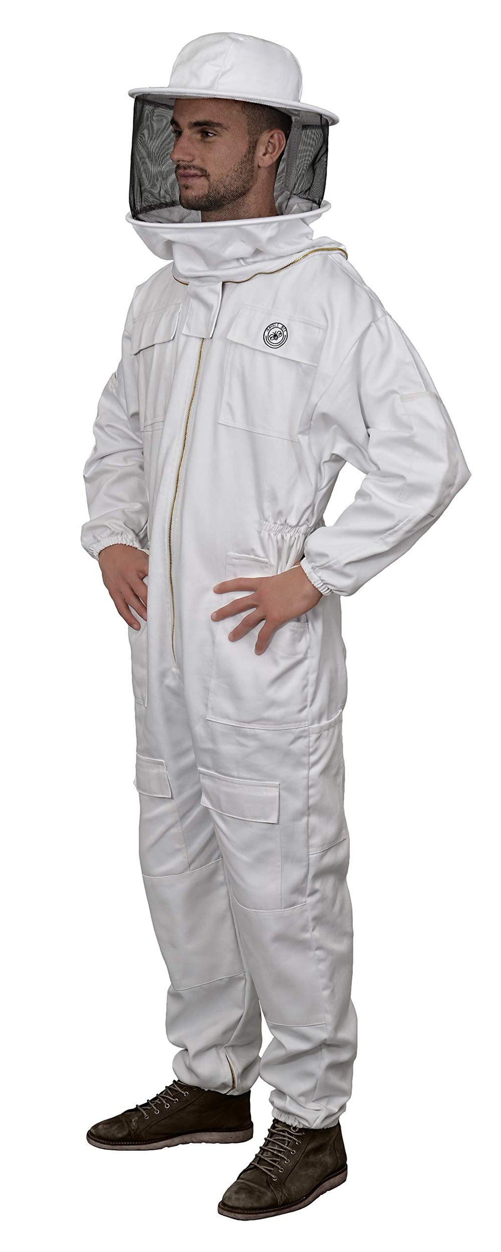 Humble Bee veil detail showing self-supporting mesh for clear sight and face protection