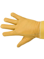 Humble Bee leather palm closeup highlighting supple grip and puncture-resistant benefit