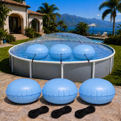 Hungdao front view of 12-pack pool pillows showing quantity and packaging benefit