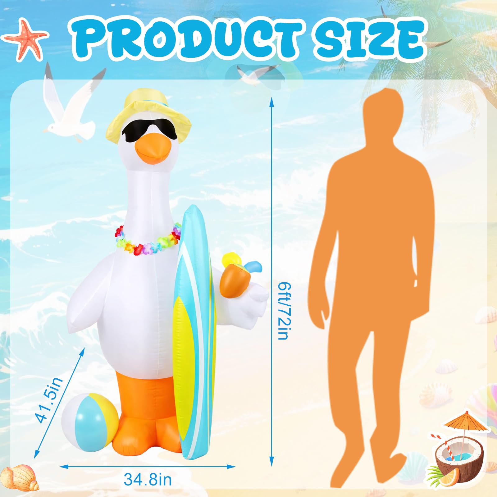 Hungdao goose displayed by pool adding festive summer décor and party energy