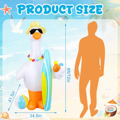 Hungdao goose displayed by pool adding festive summer décor and party energy