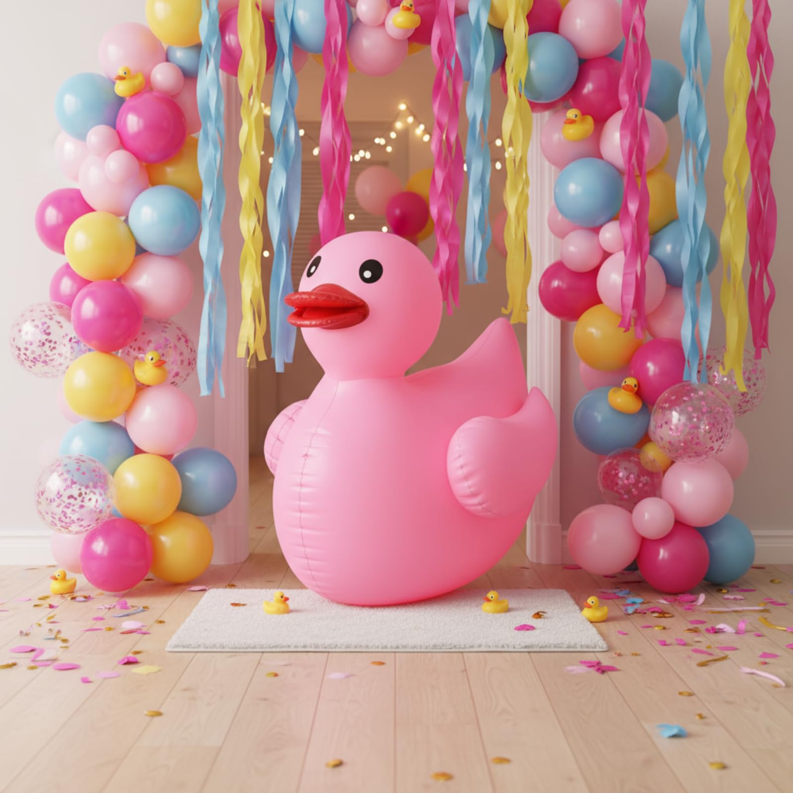 Hungdao inflatable duck front view bright centerpiece for parties