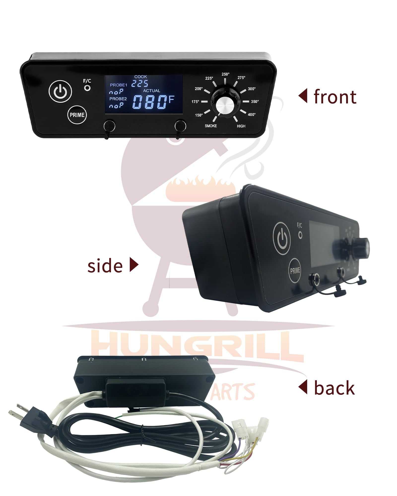 HunGrill circuit board detail with upgraded protection, improving ignitor short-circuit resistance