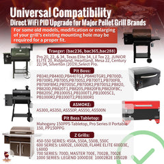 HunGrill grill RTD probe inserted into smoker chamber for accurate chamber temperature readings