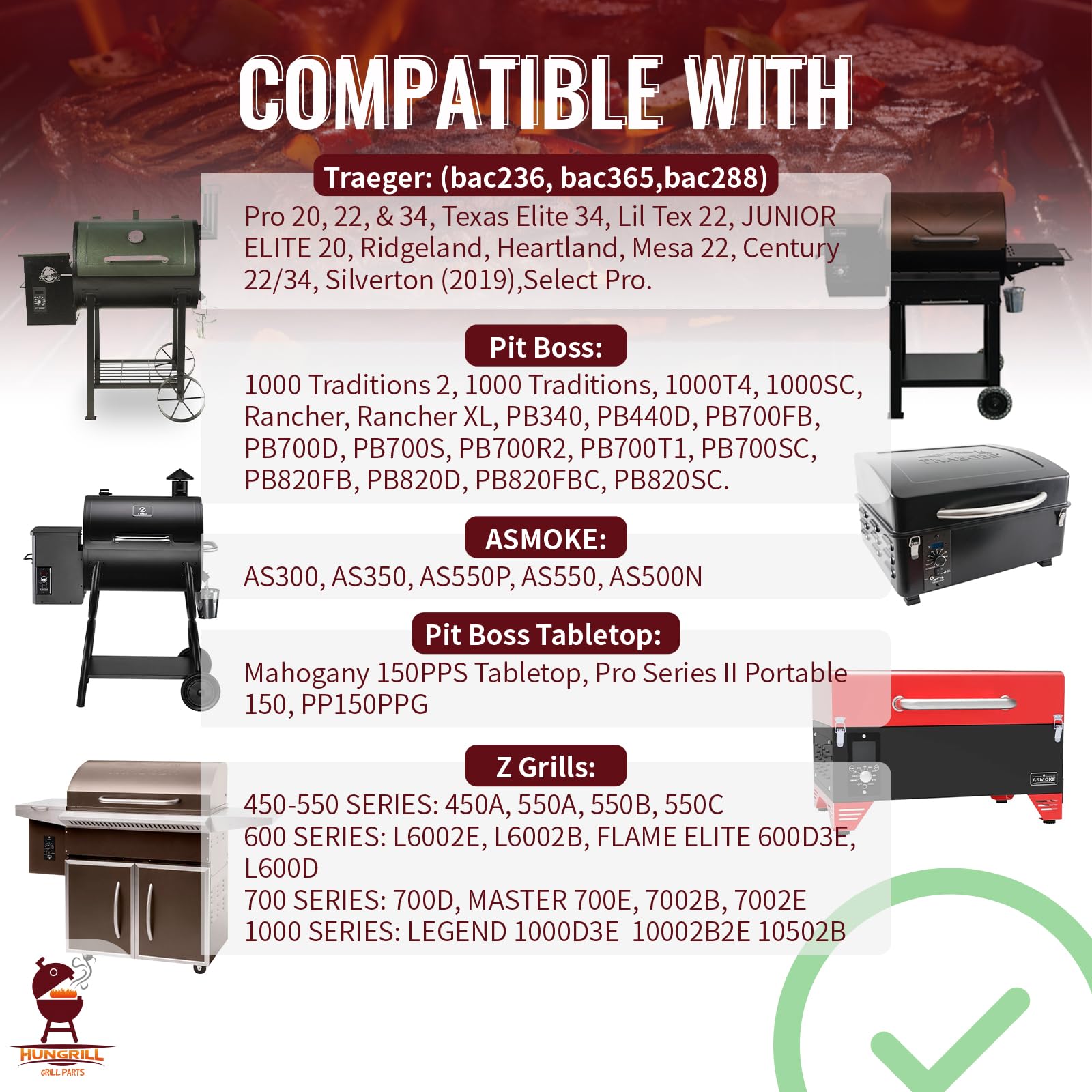 HunGrill hot rod igniter detail illustrating reliable ignition replacement for starters.