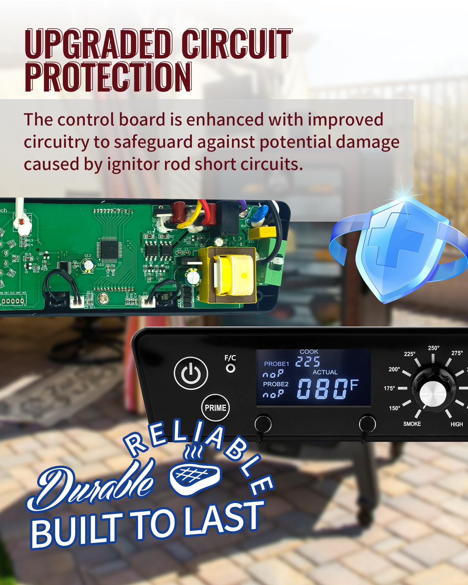 HunGrill included hot rod ignitor close-up, ensuring dependable ignition performance