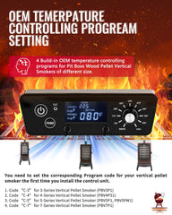 HunGrill controller installed in a Pit Boss panel, returning factory-style operation