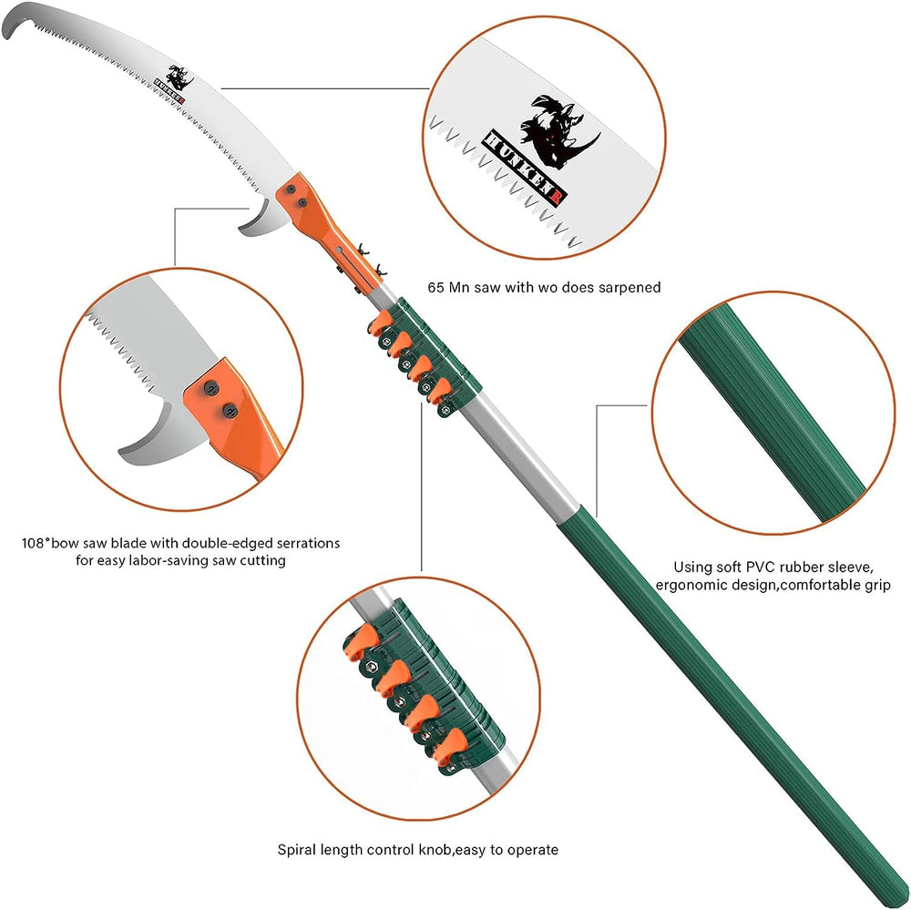 HUNKENR anodized aluminum handle detail offering sturdy, lightweight control