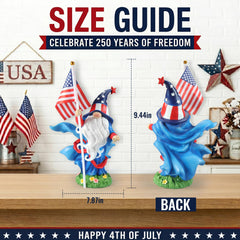 HUNKING gnome flag detail highlights stars and stripes benefit
