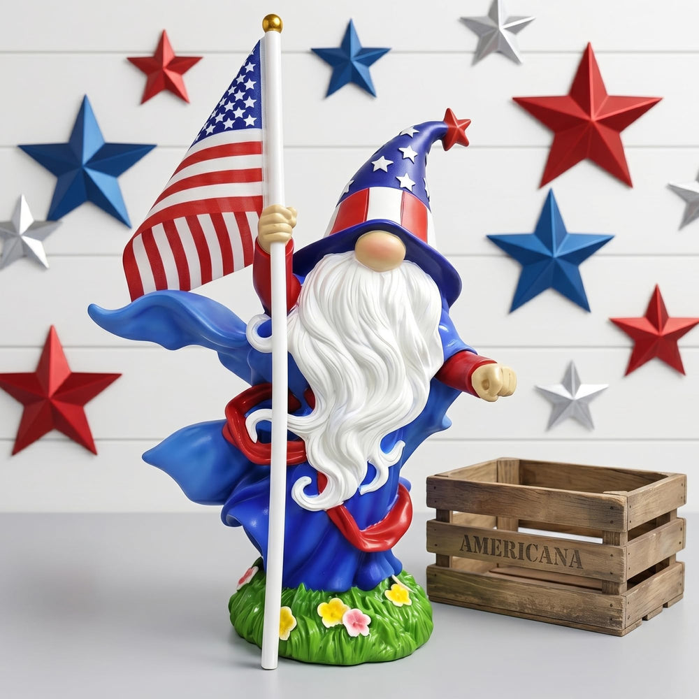 HUNKING gnome on porch lifestyle adds festive curb appeal