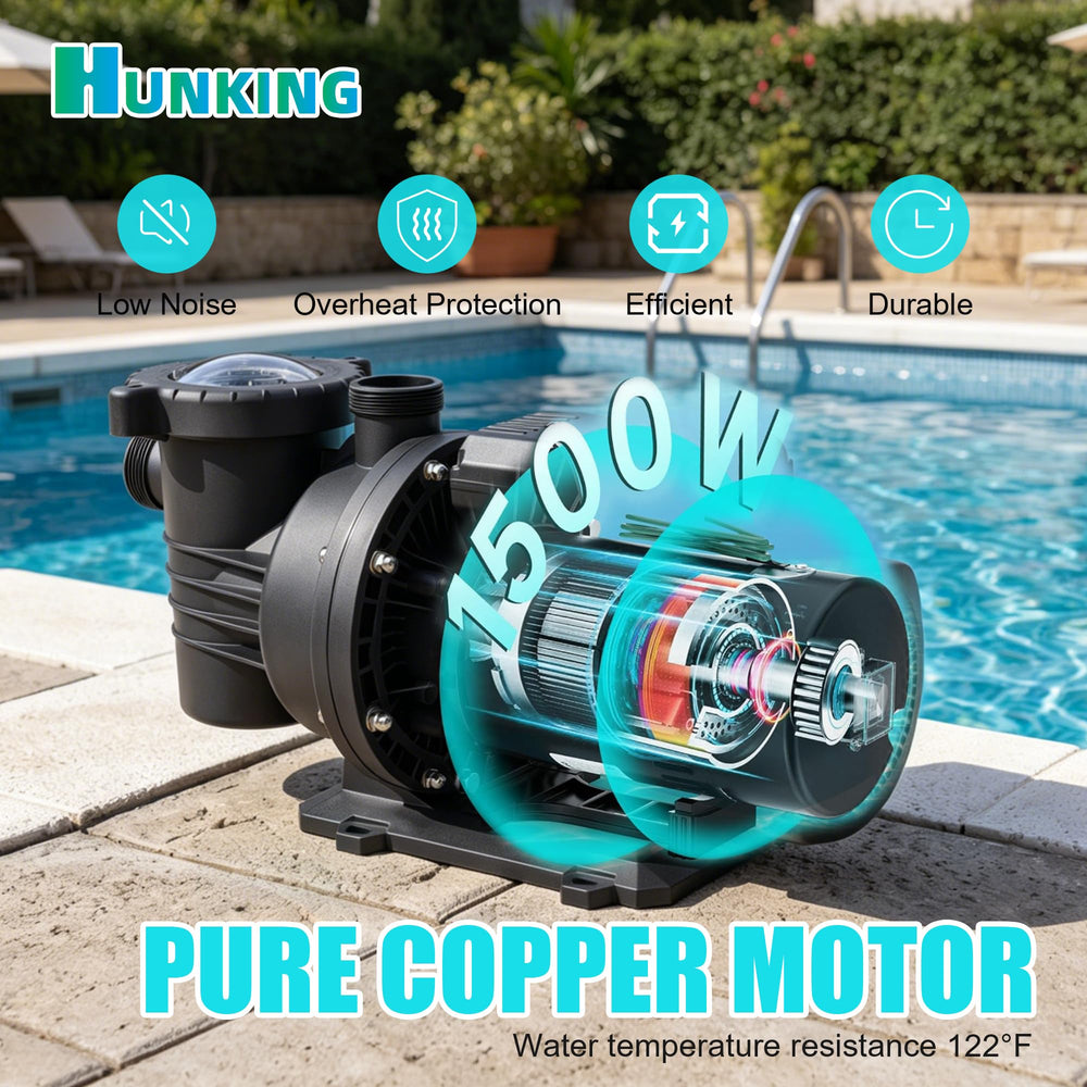HUNKING strainer basket removed showing debris capture and easy cleaning benefit