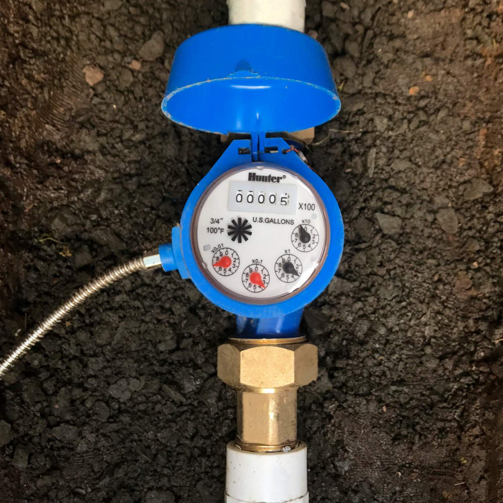 Hunter HC100FLOW installed underground near piping showing protection benefit