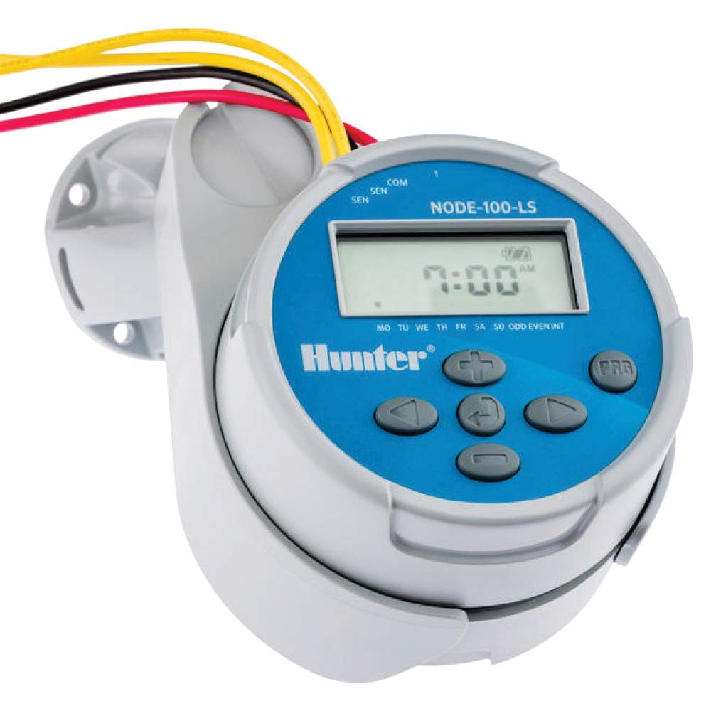 Hunter NODE-100 inside a valve box illustrating IP68 protection and durability for buried installations