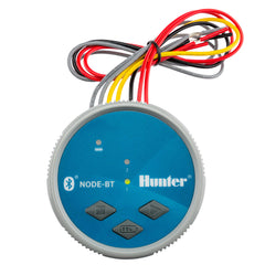 Hunter NODE-BT-200 front panel showing controls and waterproof casing for reliable outdoor use