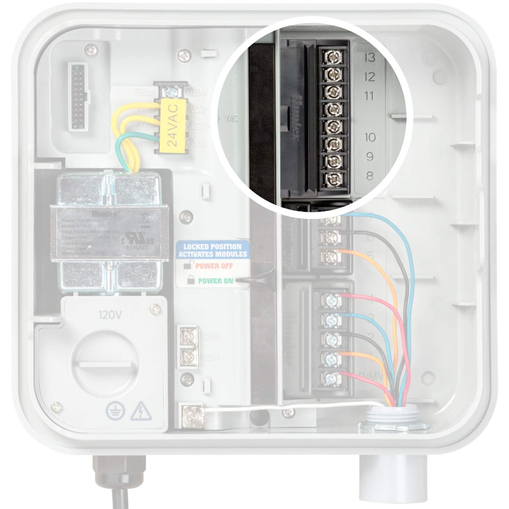 Hunter PCM-900 close-up of connectors demonstrating easy tool-free installation