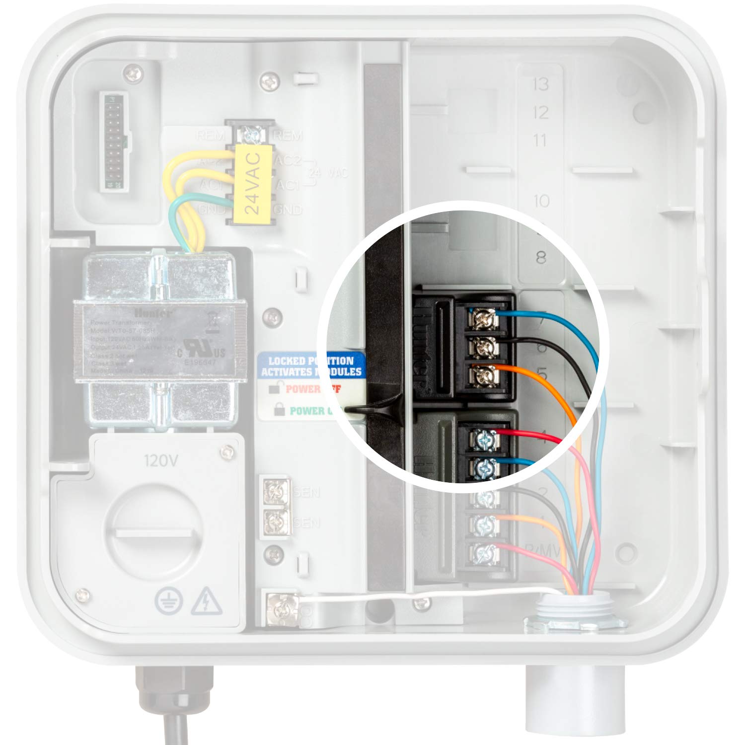 Hunter PCM-300 installed in Pro-C controller delivering reliable extra stations