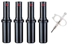 Hunter PGP-adj close-up of rotor gear drive and nozzle, showing durable dirty-water tolerance