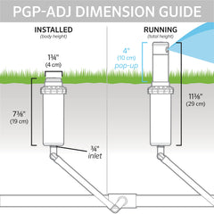 Hunter PGP Ultra rotor installed in lawn spraying even coverage, improved watering efficiency