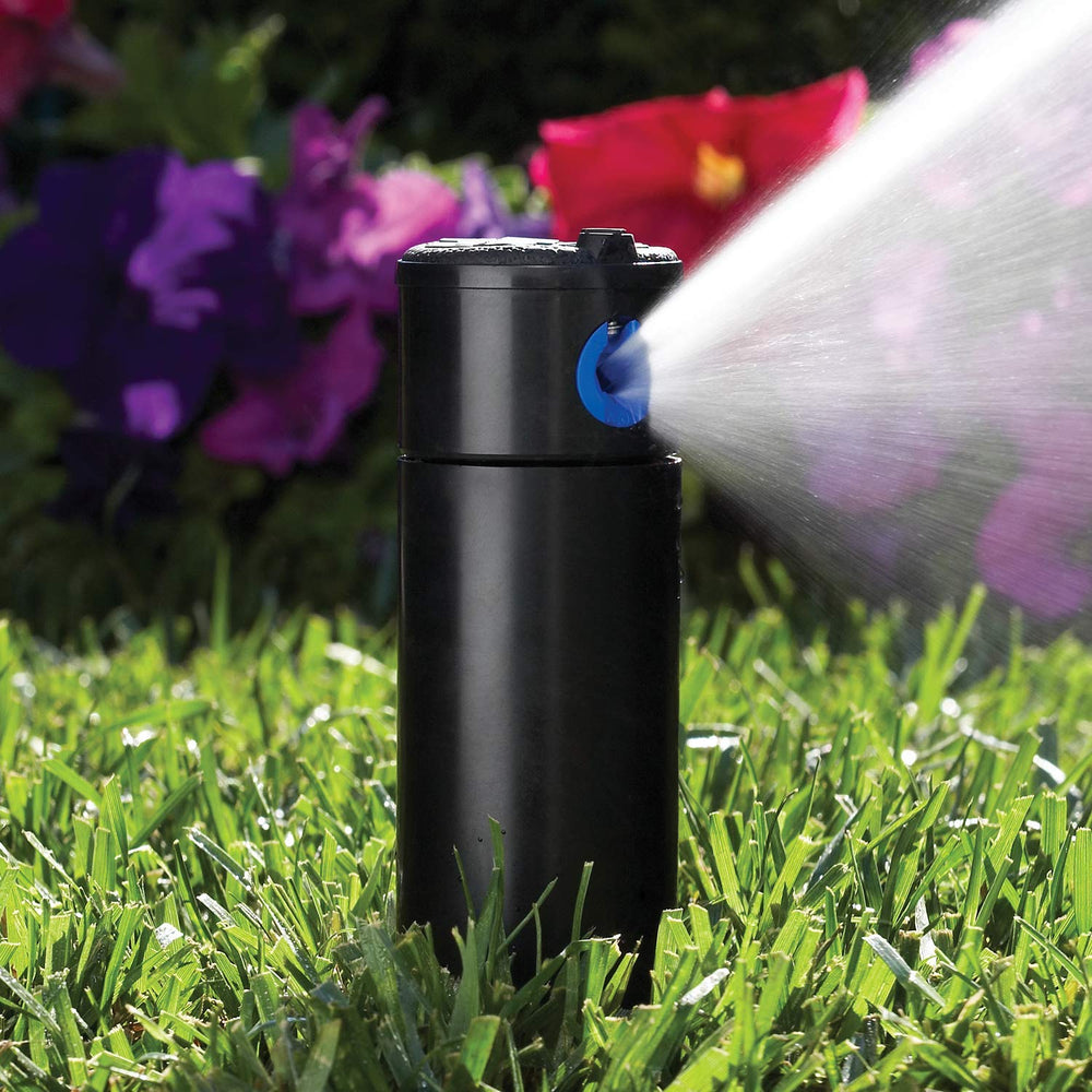 Hunter PGP Ultra close-up of pre-installed nozzle and gear top, precise spray adjustment benefit