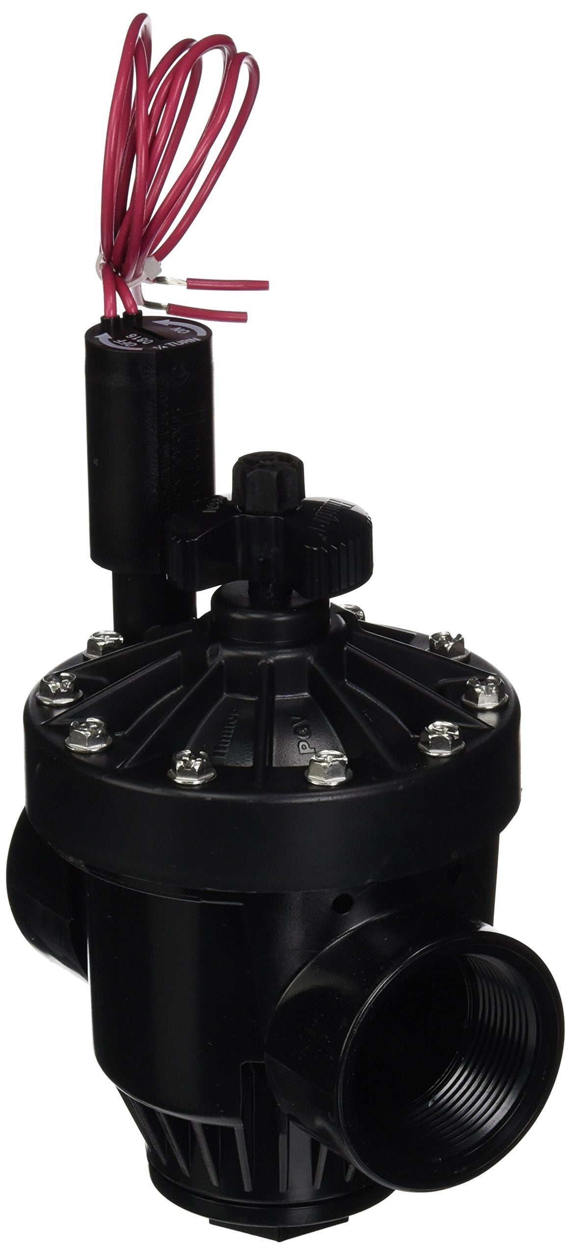 Hunter PGV151 front view showing valve body and flow control for reliable operation