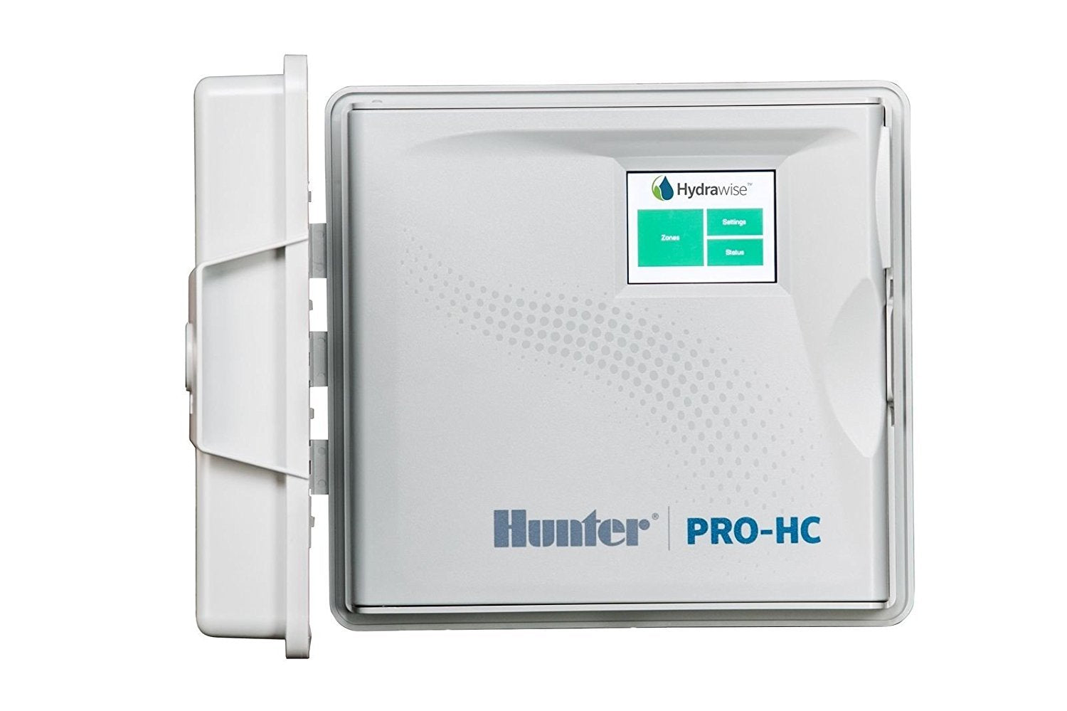 Hunter Pro‑HC front panel view showing compact indoor design and easy mounting, saves space